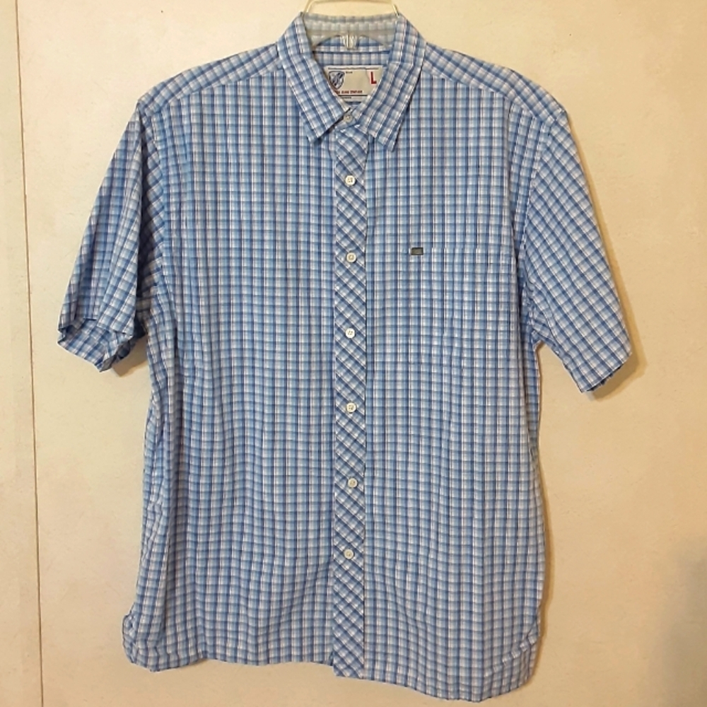 🌞SZ L NAUTICA PLAID BUTTON FRONT SHIRT